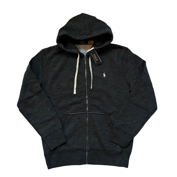 POLO RALPH LAUREN Men’s Fleece Lined Sweatsuit, Hoodie Sweatpants Set, Black - Picture 2 of 11